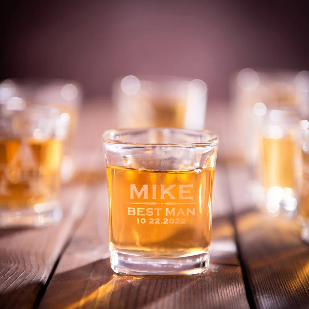 Personalised Monogrammed Whiskey Shot Glasses