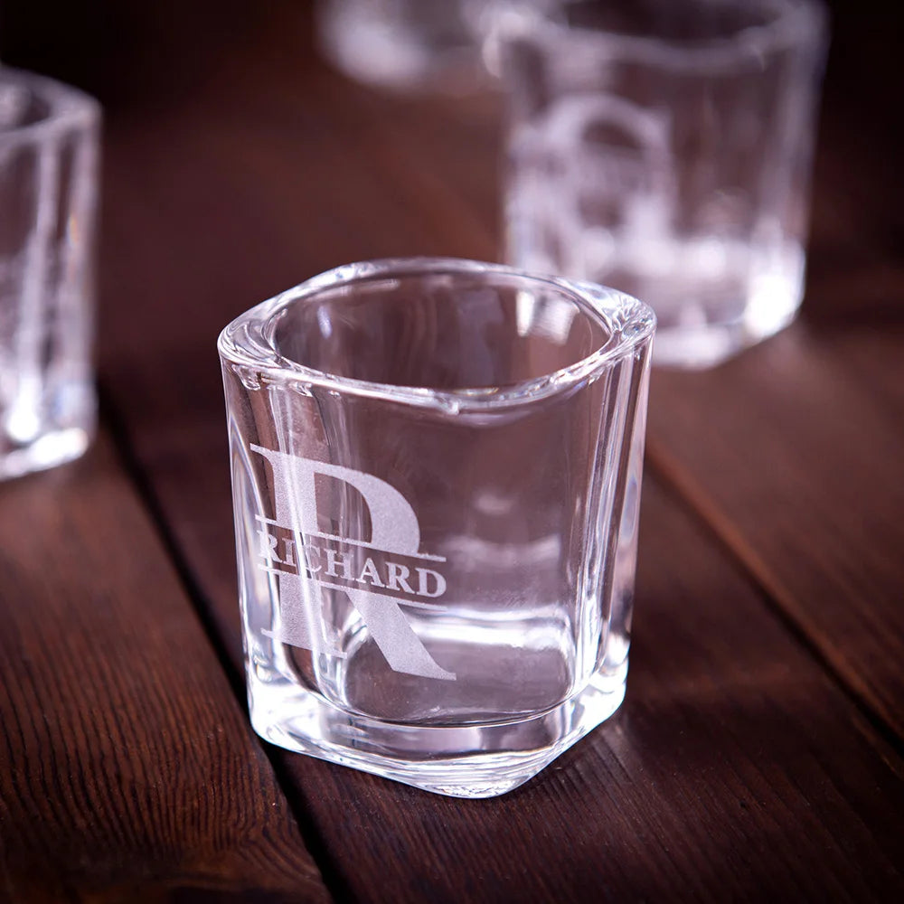 Personalised Monogrammed Whiskey Shot Glasses