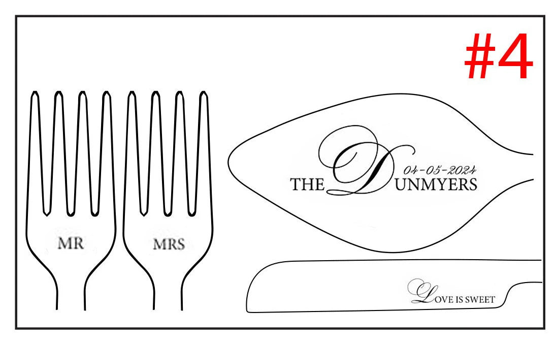 Personalised Stainless Steel Cake Cutting Set