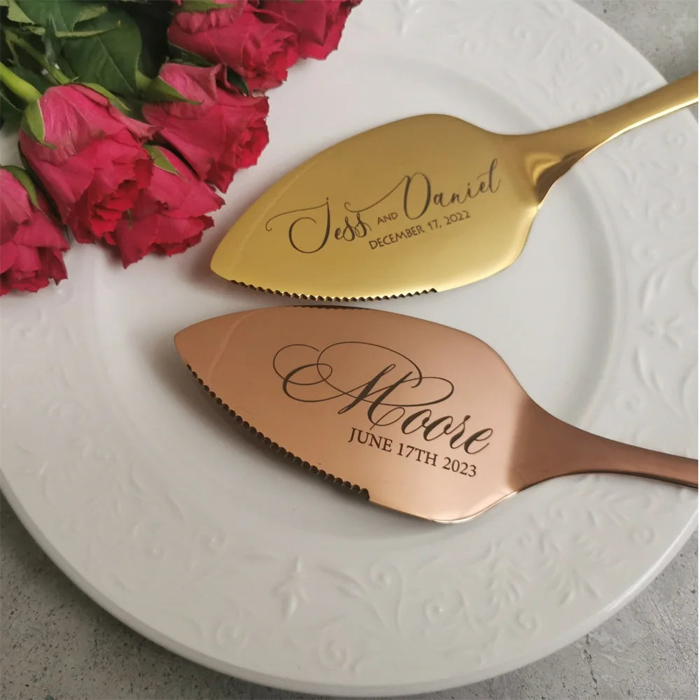 Personalised Stainless Steel Cake Cutting Set