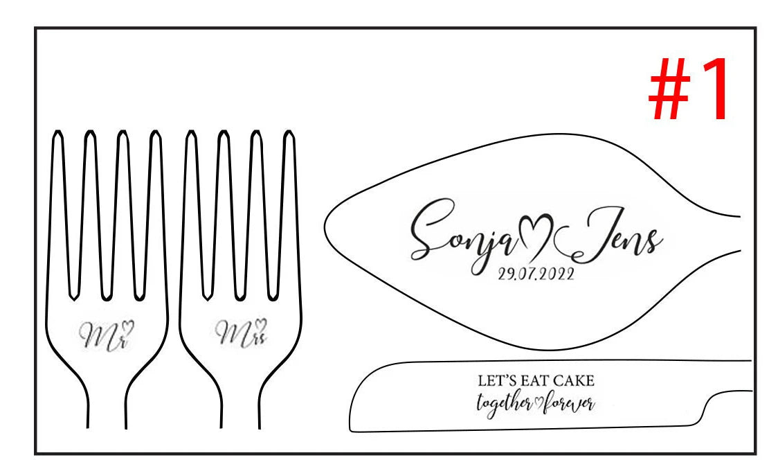 Personalised Stainless Steel Cake Cutting Set