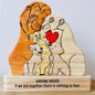 Personalised Wooden Lion Family Puzzle