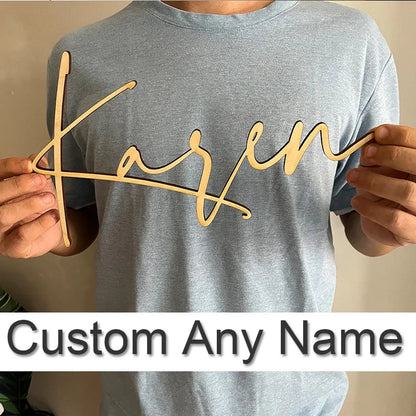 Personalised Wooden Name Sign Decor