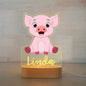 Personalized Acrylic Animal Night Light