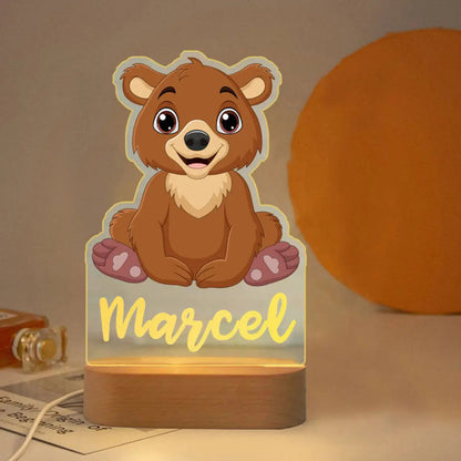 Personalized Acrylic Animal Night Light