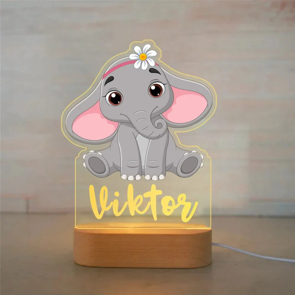 Personalized Acrylic Animal Night Light