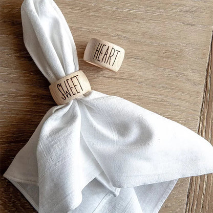 Personalized Rustic Wooden Napkin Rings