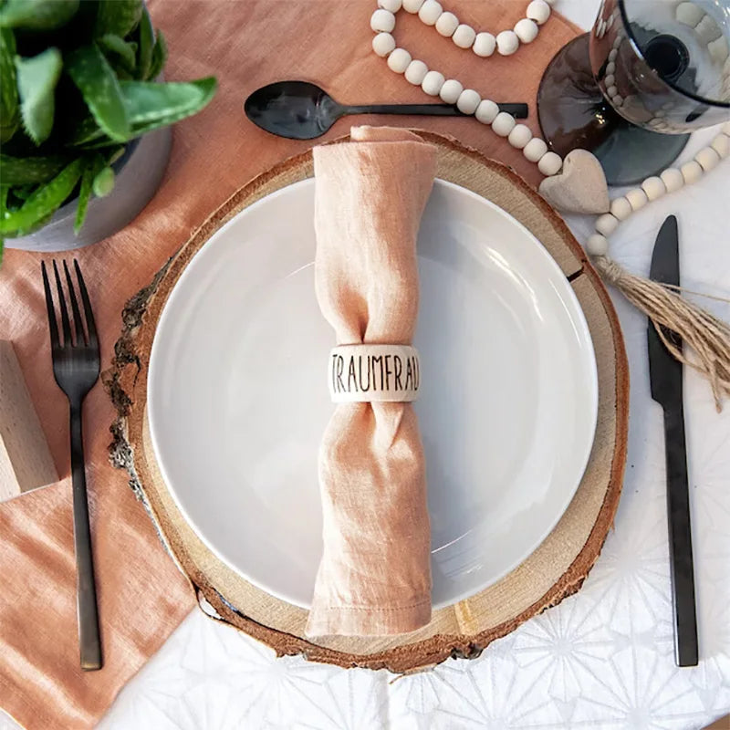 Personalized Rustic Wooden Napkin Rings