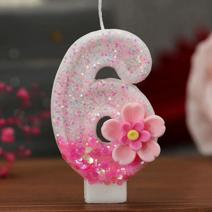 Pink Birthday Candle Topper Set