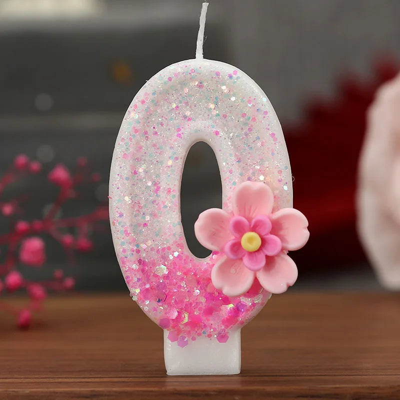 Pink Birthday Candle Topper Set