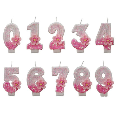 Pink Birthday Candle Topper Set