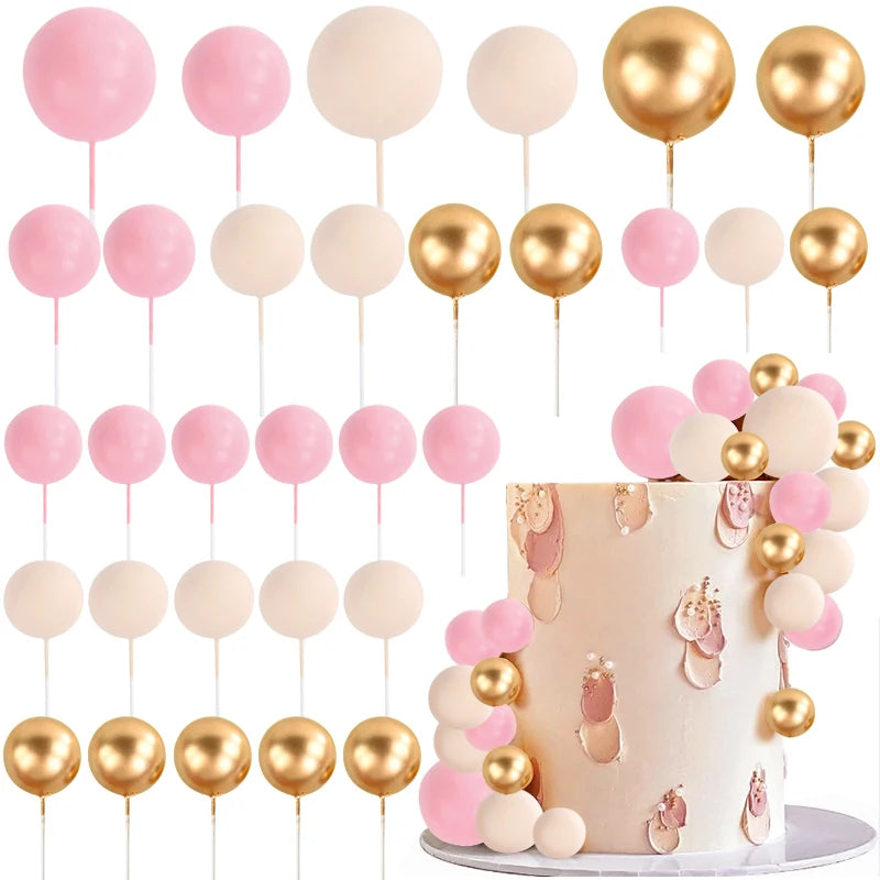 Pink Bow Number Candle Toppers