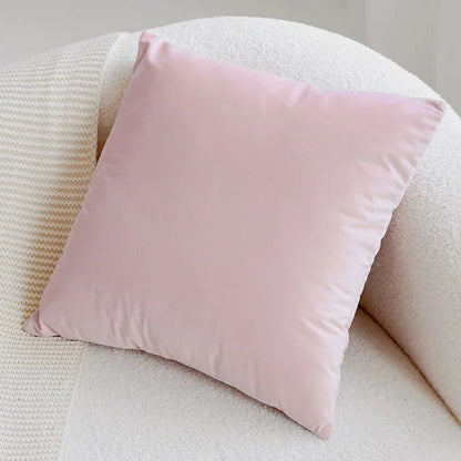 Pink Embroidered Polyester Pillowcase 45x45