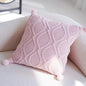 Pink Embroidered Polyester Pillowcase 45x45