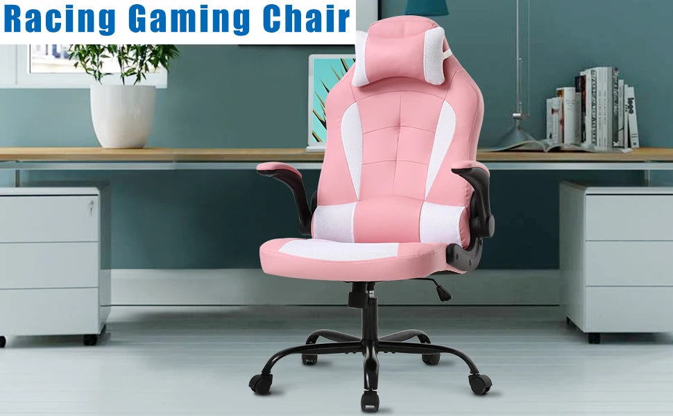 Pink Ergonomic High Back Office Chair