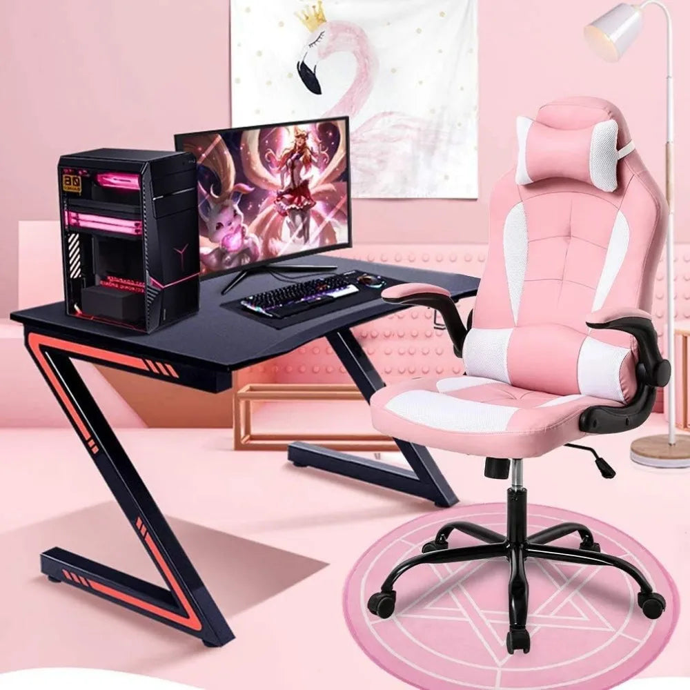 Pink Ergonomic High Back Office Chair