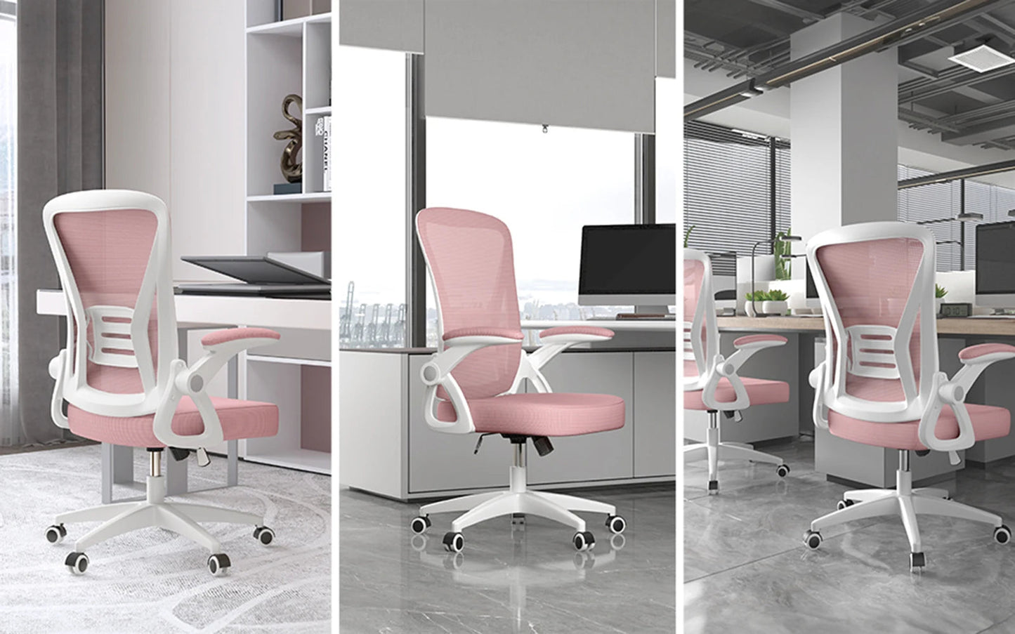 Pink Ergonomic Mesh Office Chair