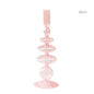 Pink Glass Taper Candle Holder