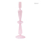 Pink Glass Taper Candle Holder