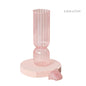 Pink Glass Taper Candle Holder