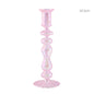 Pink Glass Taper Candle Holder