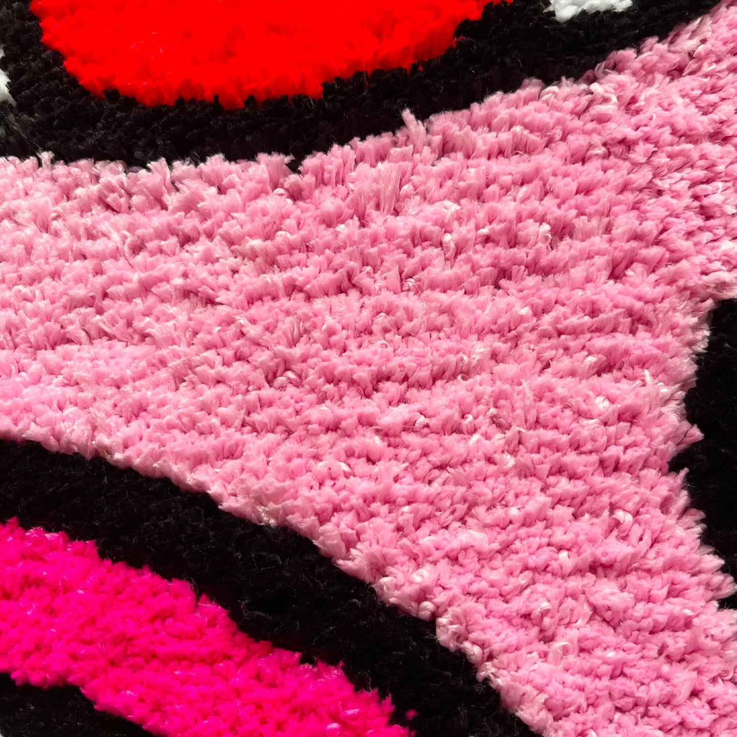 Pink Handmade Tufted Cherry Bomb Rug