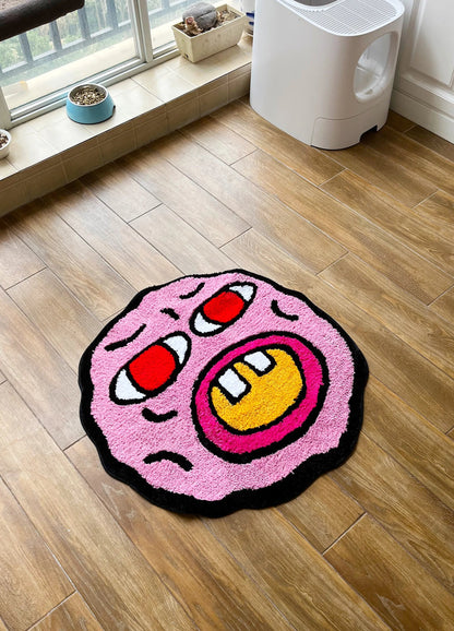 Pink Handmade Tufted Cherry Bomb Rug