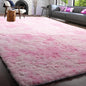 Pink Tie-Dye Fluffy Area Rug