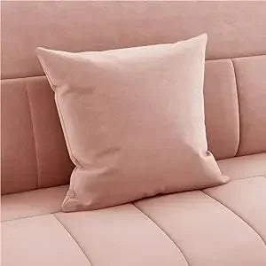 Pink Velvet Modern Loveseat Sofa