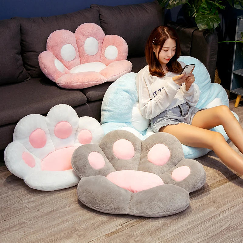 Plush Bear Paw Cushion Pillow