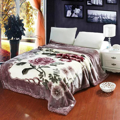 Plush Faux Fur Double Layer Blanket