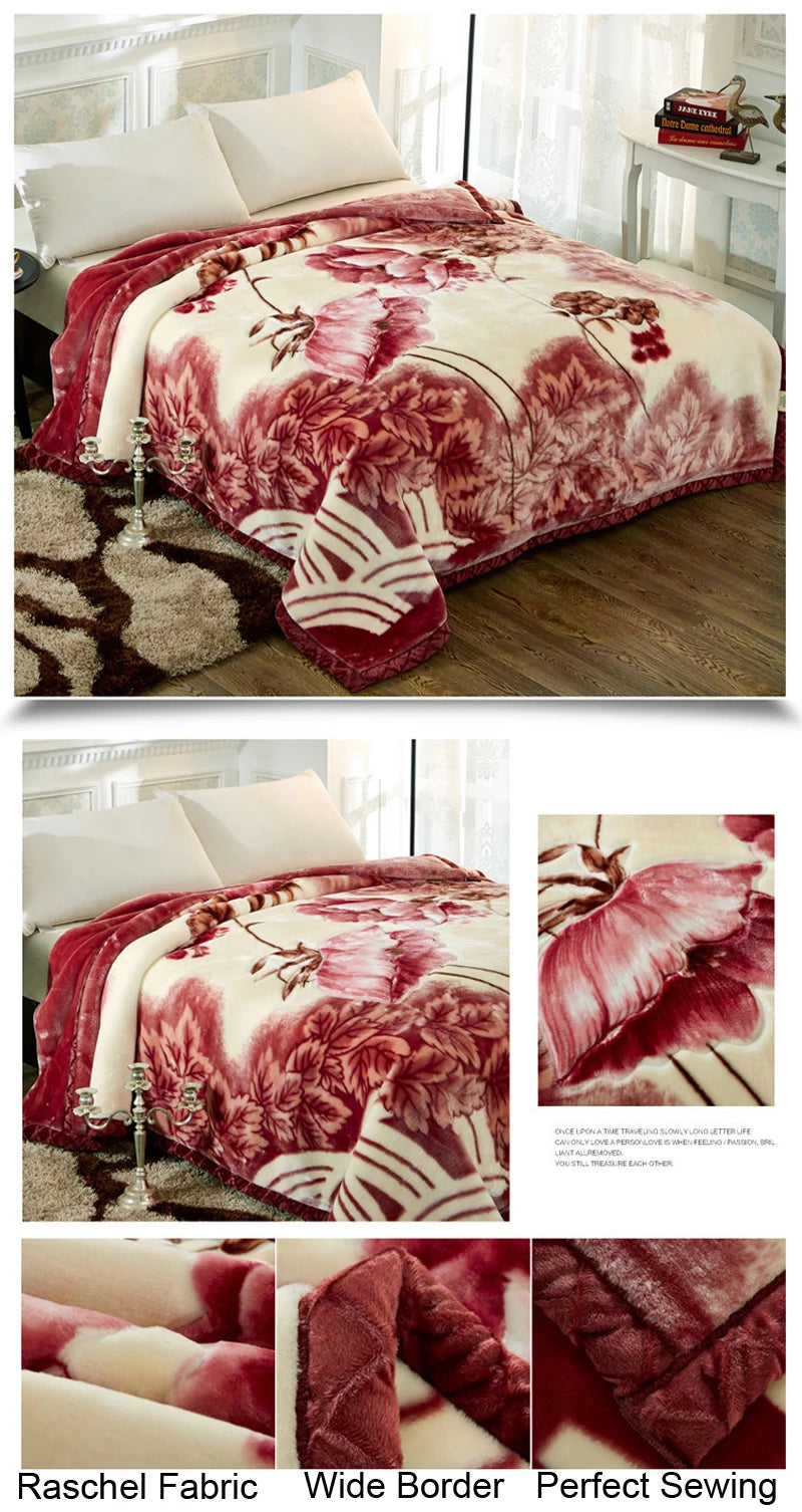 Plush Faux Fur Double Layer Blanket