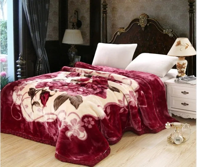 Plush Faux Fur Double Layer Blanket