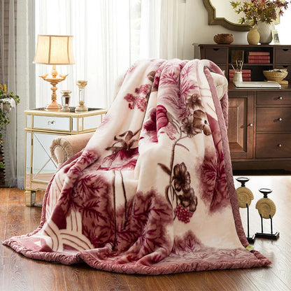 Plush Faux Fur Double Layer Blanket