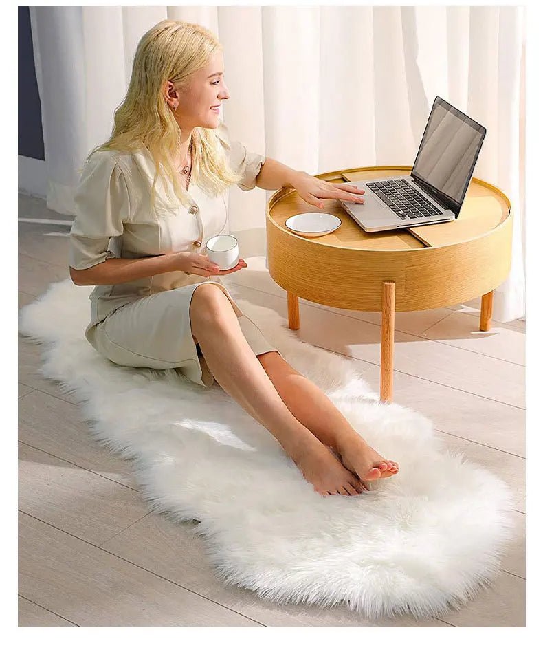 Plush Faux Sheepskin Chair Mat