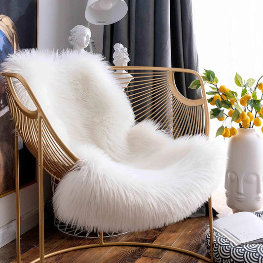 Plush Faux Sheepskin Chair Mat