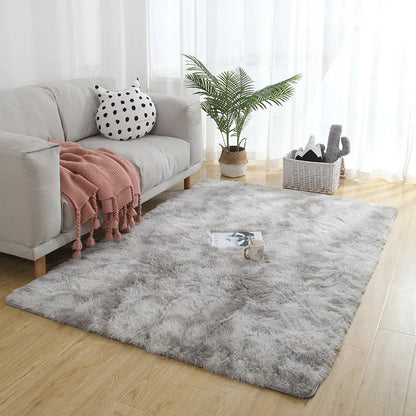 Plush Grey Velvet Anti-Slip Rug