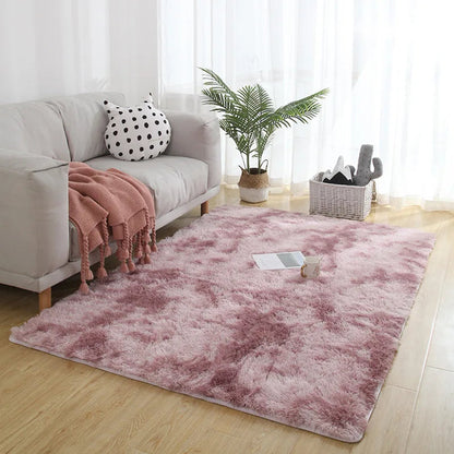 Plush Grey Velvet Anti-Slip Rug