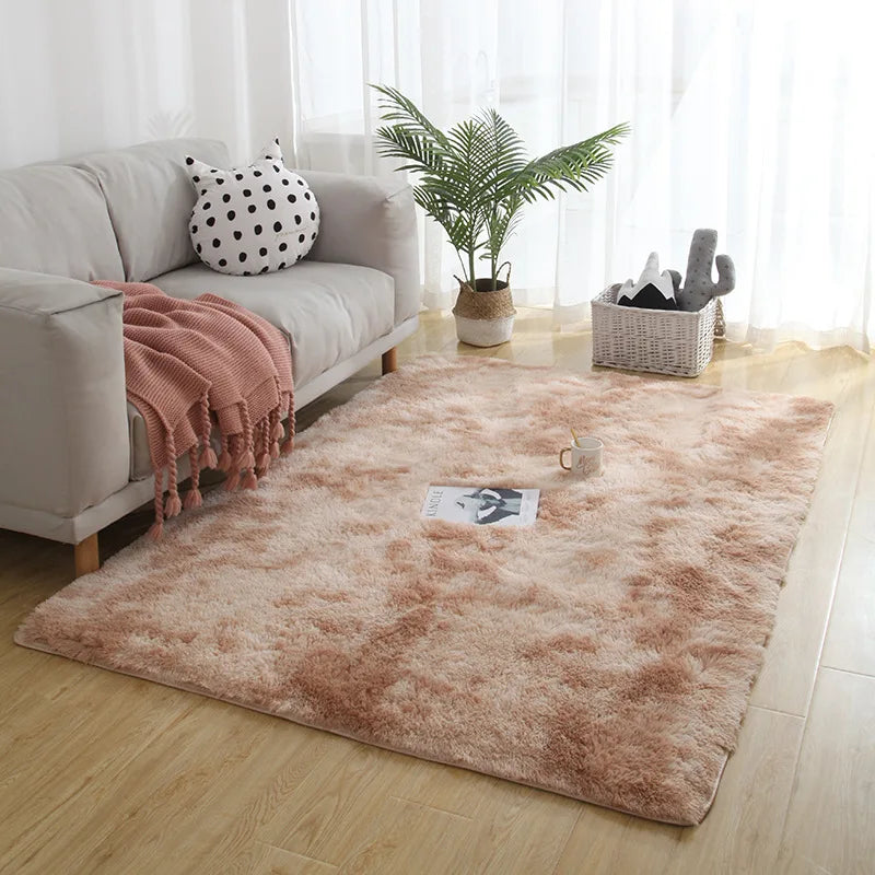 Plush Grey Velvet Anti-Slip Rug