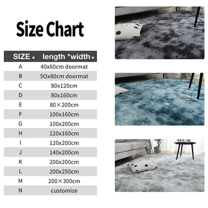 Plush Grey Velvet Anti-Slip Rug