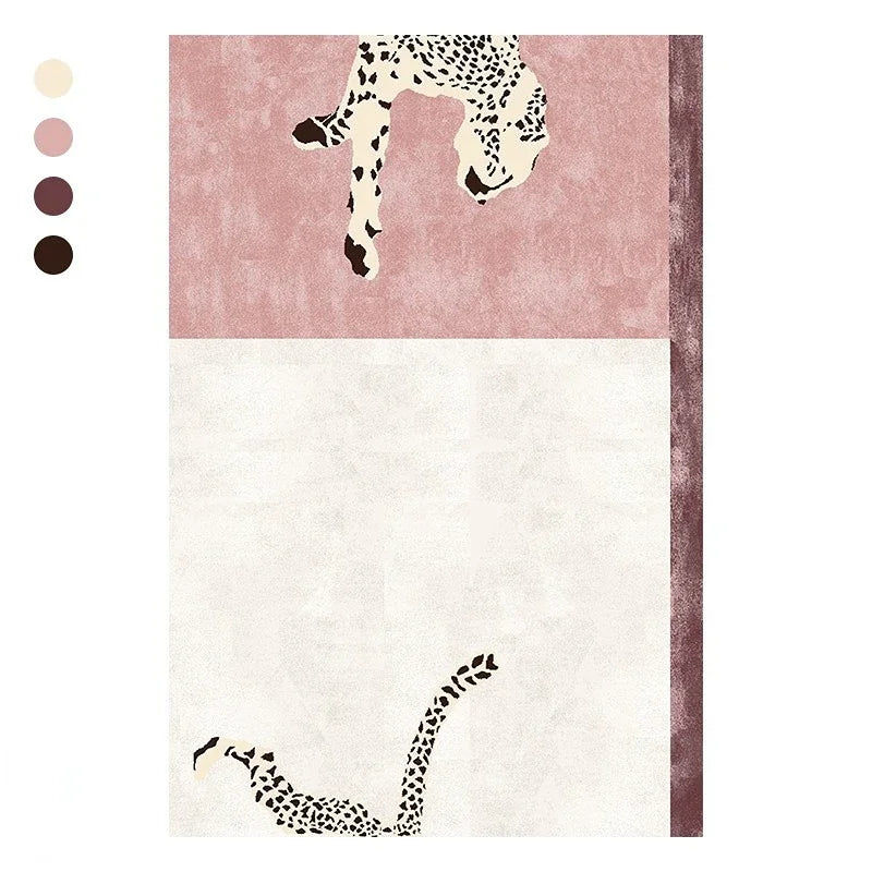 Plush Leopard Print Area Rug