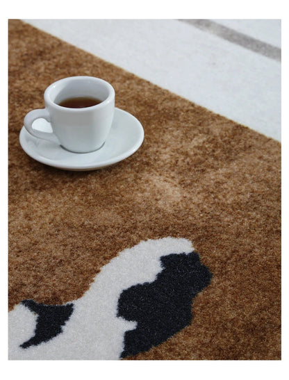 Plush Leopard Print Area Rug