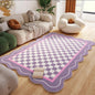 Plush Plaid Fluffy Living Room Rug