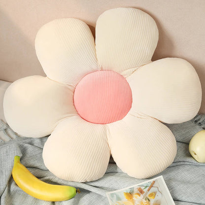 Plush Six Petal Flower Cushion