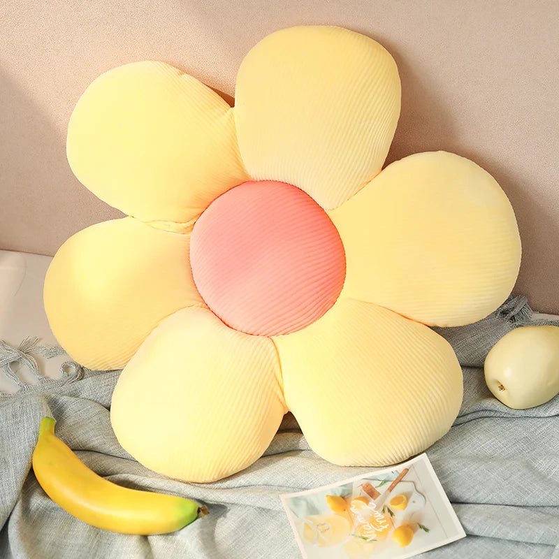 Plush Six Petal Flower Cushion