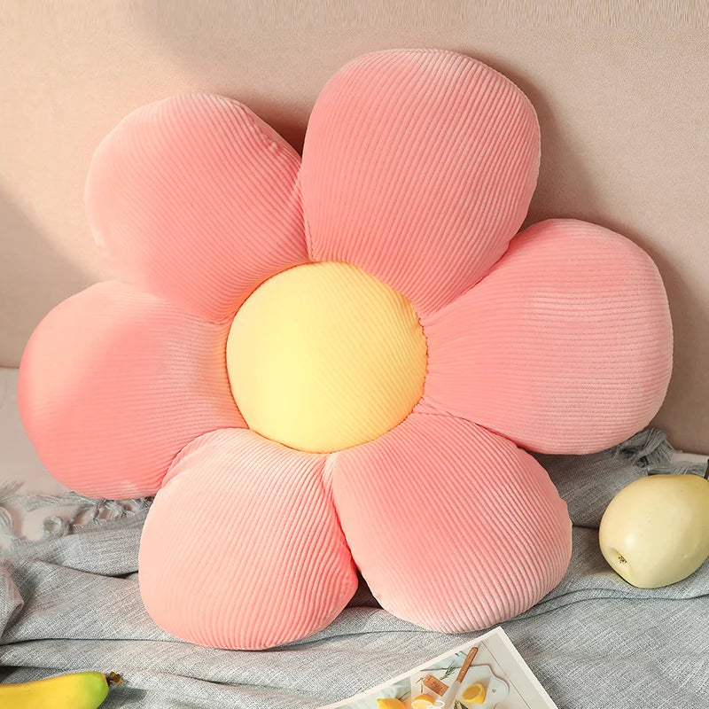 Plush Six Petal Flower Cushion