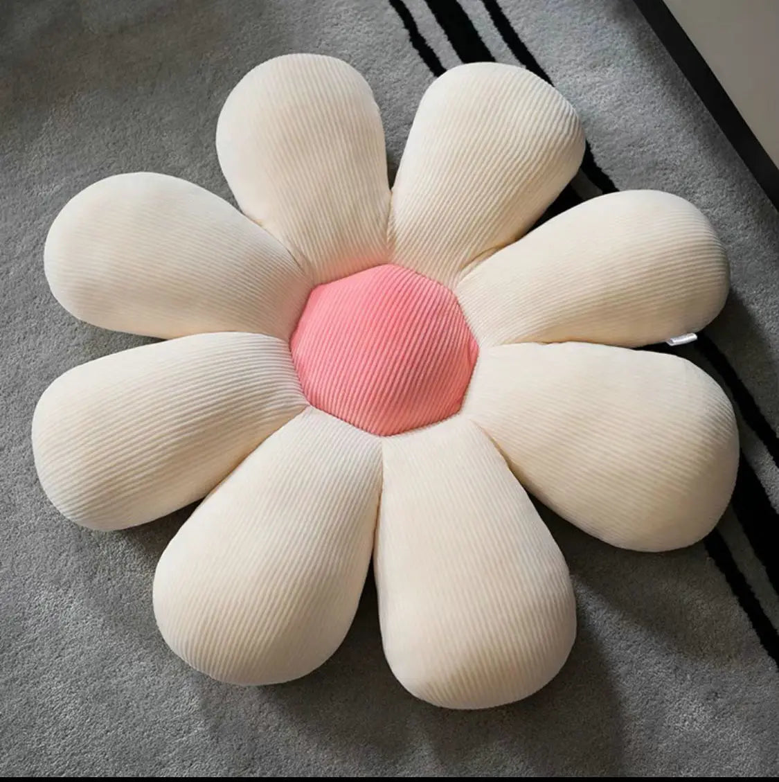 Plush Six Petal Flower Cushion