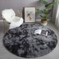 Plush White Round Rug for Kids