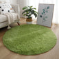 Plush White Round Rug for Kids