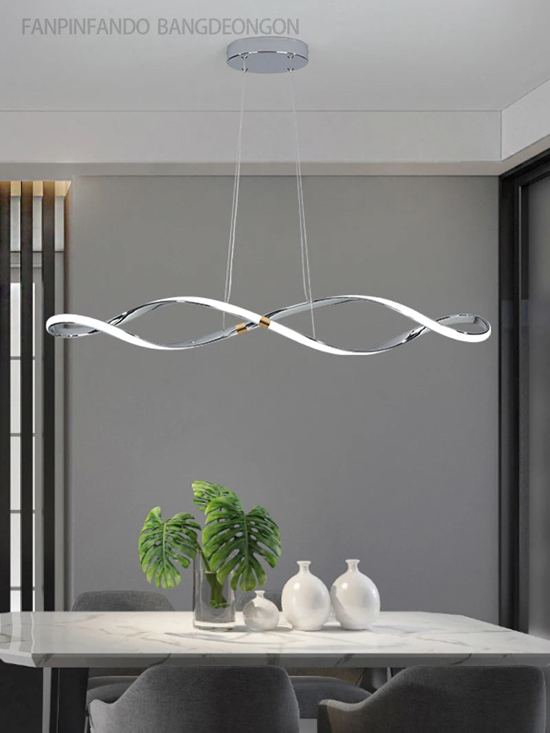 Polished Chrome Modern LED Chandelier